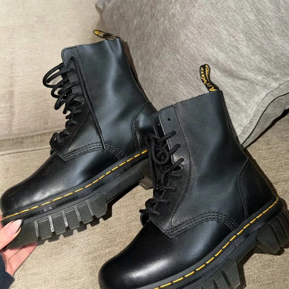 Dr. Martens Black Chunky Sole Boots - Picture 2 of 4
